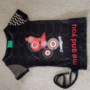Desigual T-shirt you and me, black, Small